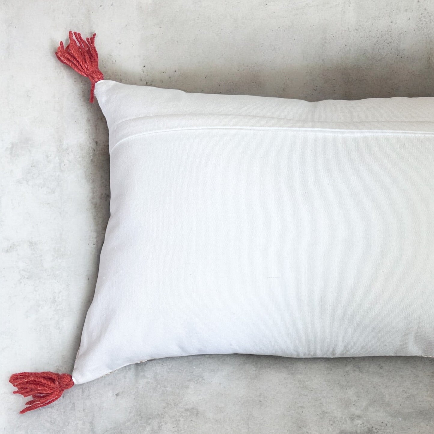 Hand Block Print Lumbar Throw Pillow For Bed - Room Decor Pillow 2024