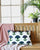 Embroidered Floral Blue Boho Accent Throw Pillow