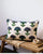 Embroidered Floral Blue Boho Accent Throw Pillow