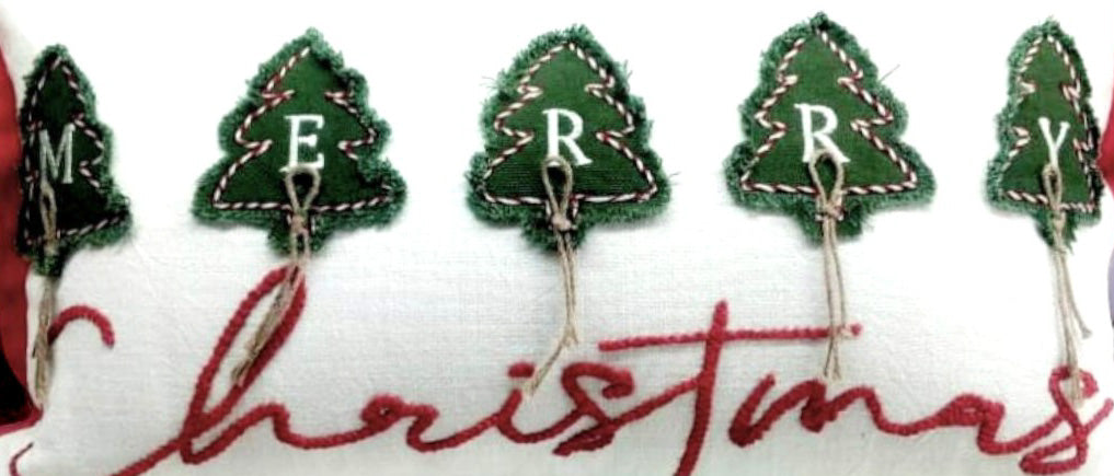 merry christmas pillow lumbar rectangle