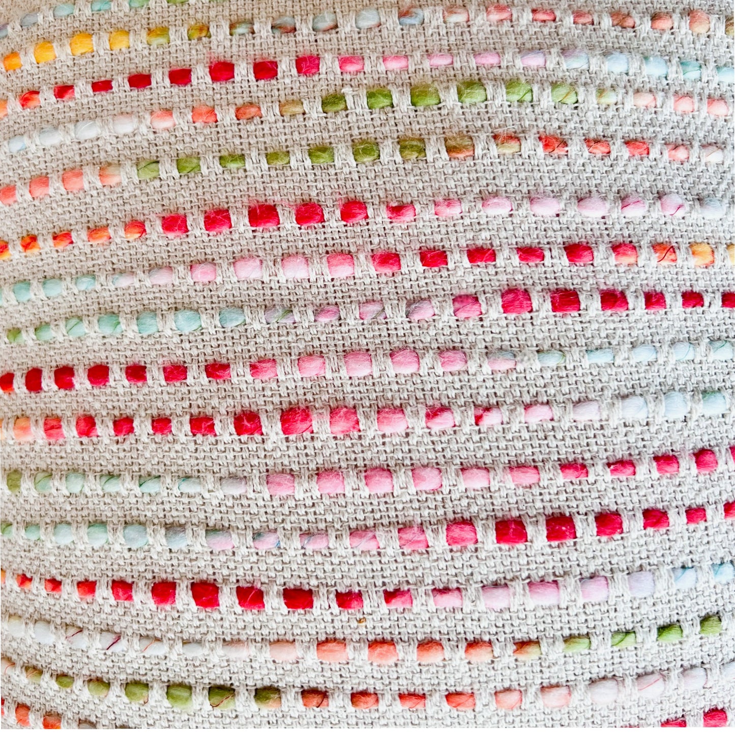 Woven Rainbow Speckled Cotton Pillow Cover